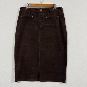 BDG Urban Outfitters Classic Brown Corduroy Midi Skirt Size 7/8